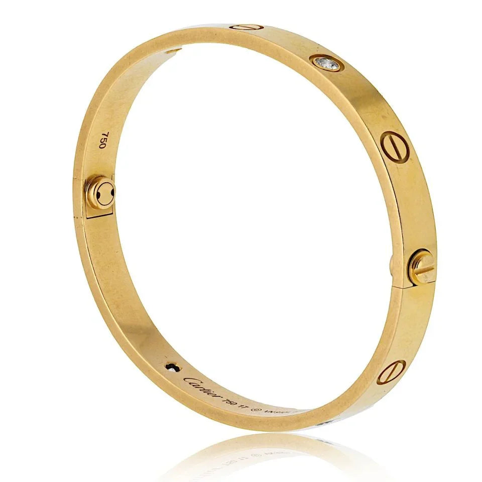 Cartier Love Bracelet Classic Yellow Gold With Diamonds